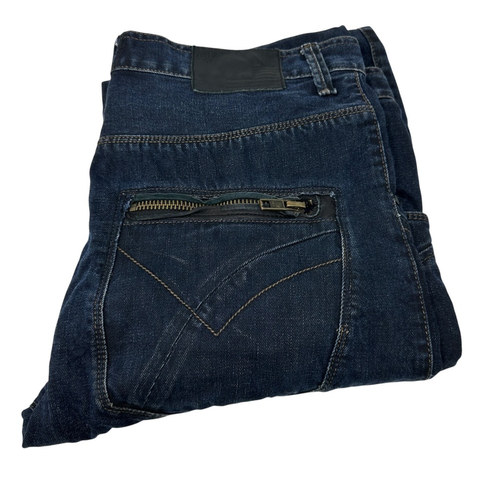 WILLIAM‎ RAST Men's Barrel Leg Twisted Arc Slouch Button Fly Denim Jeans 34X33